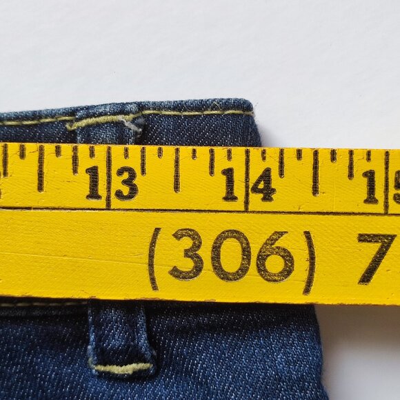 Kenneth Cole boot cut jeans women's size 26 ink blue mid-rise - Picture 12 of 16